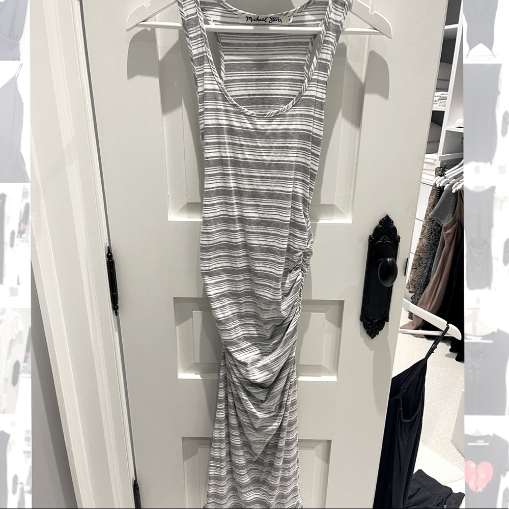 Striped MIDI dress